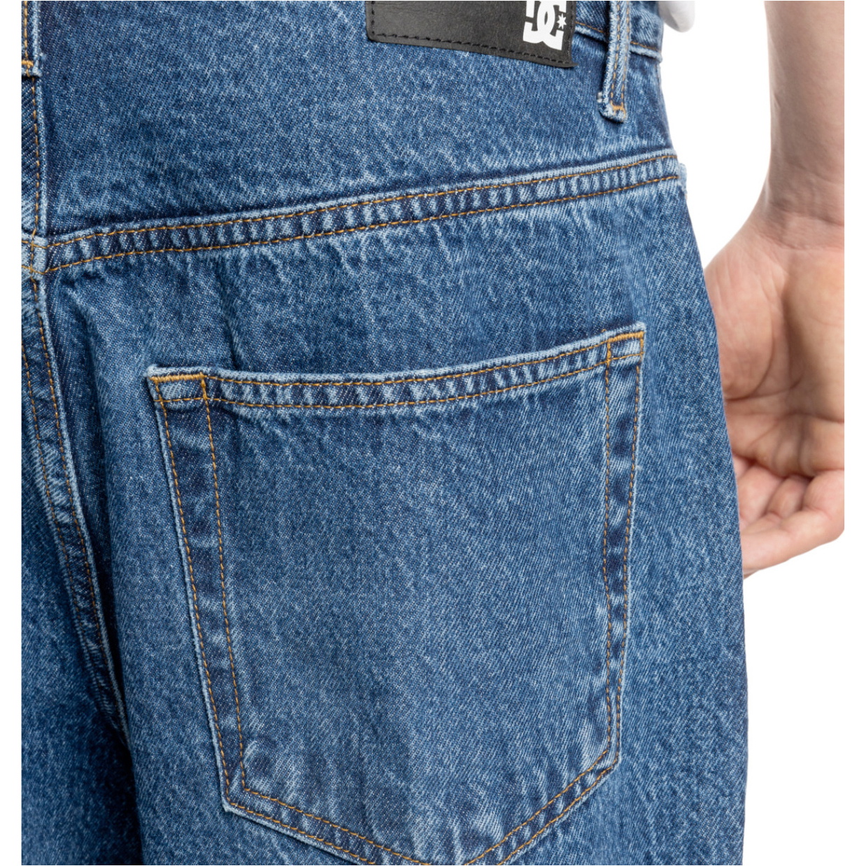 2026 DC Shoes Mens Worker Baggy Denim Pants ADYDP03093 - Stone Indigo